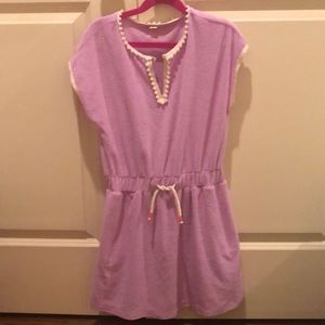 Crewcuts Jcrew girls terry coverup, lilac size 10